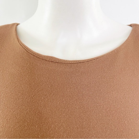 Alice + Olivia Brown Bodycon Sheath Dress Size 4 Knee Length Short Sleeve Fall - Picture 6 of 11